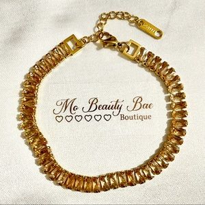 Champagne Gold Crystal Bracelet